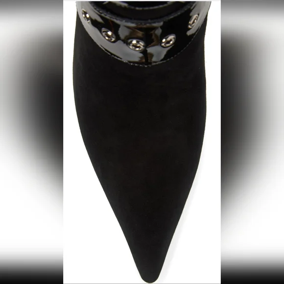 Jeffert Campbell Seatbelt Suede Patent Leather Boots Buckle Designer #61 - Picture 11 of 15